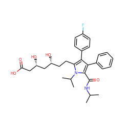 CC(C)NC(=O)c1c(-c2ccccc2)c(-c2ccc(F)cc2)c(CC[C@@H](O)C[C@@H](O)CC(=O)O)n1C(C)C ZINC000028951347