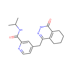 CC(C)NC(=O)c1cc(Cc2n[nH]c(=O)c3c2CCCC3)ccn1 ZINC000168461624