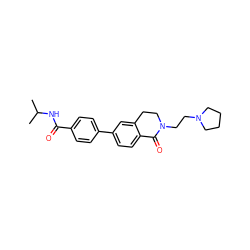 CC(C)NC(=O)c1ccc(-c2ccc3c(c2)CCN(CCN2CCCC2)C3=O)cc1 ZINC000059114537