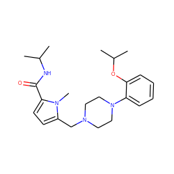 CC(C)NC(=O)c1ccc(CN2CCN(c3ccccc3OC(C)C)CC2)n1C ZINC000012356293