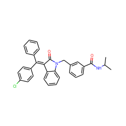 CC(C)NC(=O)c1cccc(CN2C(=O)/C(=C(\c3ccccc3)c3ccc(Cl)cc3)c3ccccc32)c1 ZINC000096270359