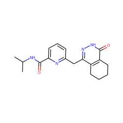 CC(C)NC(=O)c1cccc(Cc2n[nH]c(=O)c3c2CCCC3)n1 ZINC000168550773