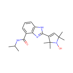 CC(C)NC(=O)c1cccc2[nH]c(C3=CC(C)(C)N(O)C3(C)C)nc12 ZINC000040394526