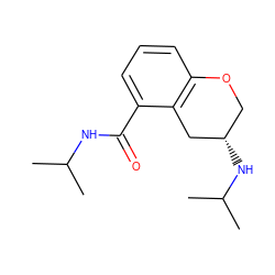 CC(C)NC(=O)c1cccc2c1C[C@@H](NC(C)C)CO2 ZINC000013809354