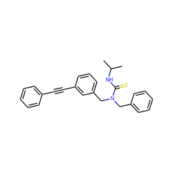 CC(C)NC(=S)N(Cc1ccccc1)Cc1cccc(C#Cc2ccccc2)c1 ZINC000066076680