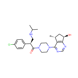 CC(C)NC[C@@H](C(=O)N1CCN(c2ncnc3c2[C@H](C)C[C@H]3O)CC1)c1ccc(Cl)cc1 ZINC000068250459