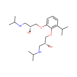 CC(C)NC[C@@H](O)COc1cccc(C(C)C)c1OC[C@H](O)CNC(C)C ZINC000004655664