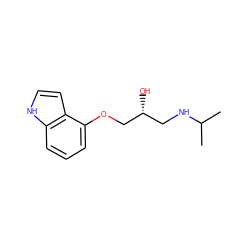 CC(C)NC[C@@H](O)COc1cccc2[nH]ccc12 ZINC000000056646