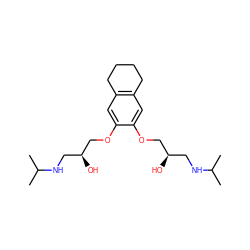 CC(C)NC[C@H](O)COc1cc2c(cc1OC[C@H](O)CNC(C)C)CCCC2 ZINC000168364104