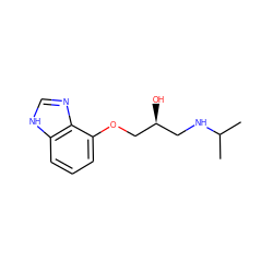 CC(C)NC[C@H](O)COc1cccc2[nH]cnc12 ZINC000039235870