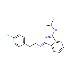 CC(C)NC1=N/C(=N\CCc2ccc(Cl)cc2)c2ccccc21 ZINC000026672383