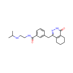 CC(C)NCCNC(=O)c1cccc(Cc2n[nH]c(=O)c3c2CCCC3)c1 ZINC000167708333