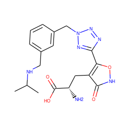 CC(C)NCc1cccc(Cn2nnc(-c3o[nH]c(=O)c3C[C@H](N)C(=O)O)n2)c1 ZINC000653727819