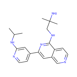 CC(C)Nc1cc(-c2cc3cnccc3c(NCC(C)(C)N)n2)ccn1 ZINC000095563547