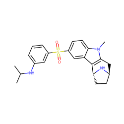 CC(C)Nc1cccc(S(=O)(=O)c2ccc3c(c2)c2c(n3C)C[C@H]3CC[C@H]2N3)c1 ZINC000116590300