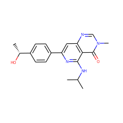 CC(C)Nc1nc(-c2ccc([C@@H](C)O)cc2)cc2ncn(C)c(=O)c12 ZINC000115626172