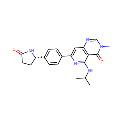 CC(C)Nc1nc(-c2ccc([C@@H]3CCC(=O)N3)cc2)cc2ncn(C)c(=O)c12 ZINC000115624864