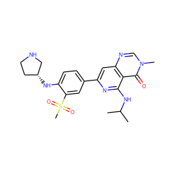 CC(C)Nc1nc(-c2ccc(N[C@@H]3CCNC3)c(S(C)(=O)=O)c2)cc2ncn(C)c(=O)c12 ZINC000115625025