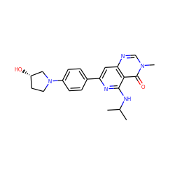 CC(C)Nc1nc(-c2ccc(N3CC[C@H](O)C3)cc2)cc2ncn(C)c(=O)c12 ZINC000115626317