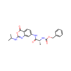 CC(C)Nc1nc2cc(NC(=O)[C@@H](C)NC(=O)OCc3ccccc3)ccc2c(=O)o1 ZINC000026486894