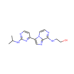 CC(C)Nc1nccc(-c2cnc3c(NCCO)nccn23)n1 ZINC000169701230