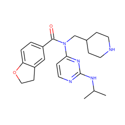 CC(C)Nc1nccc(N(CC2CCNCC2)C(=O)c2ccc3c(c2)CCO3)n1 ZINC000049113940