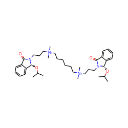 CC(C)O[C@H]1c2ccccc2C(=O)N1CCC[N+](C)(C)CCCCCC[N+](C)(C)CCCN1C(=O)c2ccccc2[C@@H]1OC(C)C ZINC000026273967