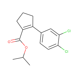 CC(C)OC(=O)C1=C(c2ccc(Cl)c(Cl)c2)CCC1 ZINC000028957308