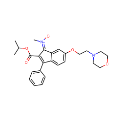 CC(C)OC(=O)C1=C(c2ccccc2)c2ccc(OCCN3CCOCC3)cc2/C1=[N+](/C)[O-] ZINC000101125556