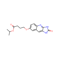 CC(C)OC(=O)CCCOc1ccc2nc3[nH]c(=O)[nH]c3cc2c1 ZINC000013725552