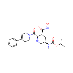 CC(C)OC(=O)N(C)[C@H]1CN[C@H](C(=O)N2CC=C(c3ccccc3)CC2)[C@@H](C(=O)NO)C1 ZINC000096308882