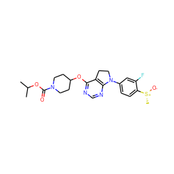 CC(C)OC(=O)N1CCC(Oc2ncnc3c2CCN3c2ccc([S@@+](C)[O-])c(F)c2)CC1 ZINC000095578160