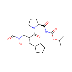 CC(C)OC(=O)NC(=O)[C@@H]1CCCN1C(=O)[C@H](CC1CCCC1)CN(O)C=O ZINC000034874365