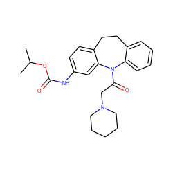 CC(C)OC(=O)Nc1ccc2c(c1)N(C(=O)CN1CCCCC1)c1ccccc1CC2 ZINC000653806081