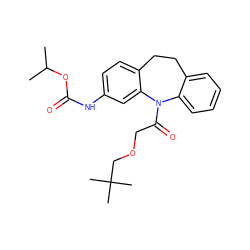 CC(C)OC(=O)Nc1ccc2c(c1)N(C(=O)COCC(C)(C)C)c1ccccc1CC2 ZINC000653708728