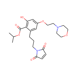 CC(C)OC(=O)c1c(O)cc(OCCN2CCOCC2)cc1CCCN1C(=O)C=CC1=O ZINC000299837489