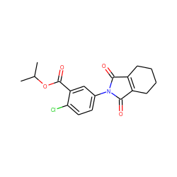 CC(C)OC(=O)c1cc(N2C(=O)C3=C(CCCC3)C2=O)ccc1Cl ZINC000103272160