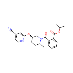 CC(C)OC(=O)c1ccccc1C(=O)N1C[C@H](Oc2cc(C#N)ccn2)CC[C@H]1C ZINC000299852785