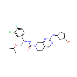 CC(C)OC[C@@H](NC(=O)N1CCc2cnc(N[C@H]3CC[C@H](O)C3)nc2C1)c1ccc(F)c(Cl)c1 ZINC001772648149