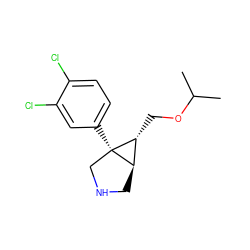 CC(C)OC[C@@H]1[C@H]2CNC[C@]21c1ccc(Cl)c(Cl)c1 ZINC000045391106