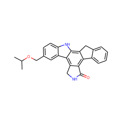 CC(C)OCc1ccc2[nH]c3c4c(c5c(c3c2c1)CNC5=O)-c1ccccc1C4 ZINC000013530147