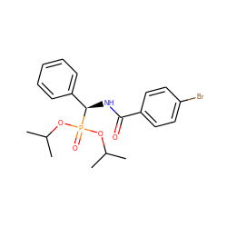 CC(C)OP(=O)(OC(C)C)[C@H](NC(=O)c1ccc(Br)cc1)c1ccccc1 ZINC000003180306