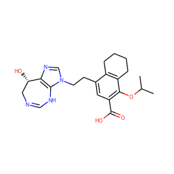 CC(C)Oc1c(C(=O)O)cc(CCn2cnc3c2NC=NC[C@@H]3O)c2c1CCCC2 ZINC000013861932