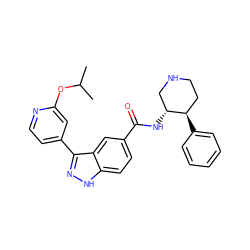 CC(C)Oc1cc(-c2n[nH]c3ccc(C(=O)N[C@@H]4CNCC[C@H]4c4ccccc4)cc23)ccn1 ZINC000205027104