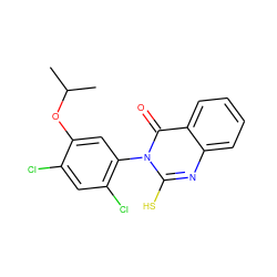 CC(C)Oc1cc(-n2c(S)nc3ccccc3c2=O)c(Cl)cc1Cl ZINC000100921107