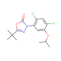 CC(C)Oc1cc(-n2nc(C(C)(C)C)oc2=O)c(Cl)cc1Cl ZINC000005442490