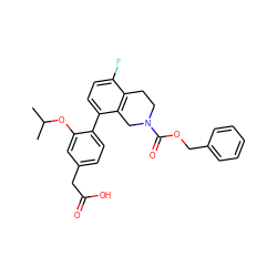 CC(C)Oc1cc(CC(=O)O)ccc1-c1ccc(F)c2c1CN(C(=O)OCc1ccccc1)CC2 ZINC000144133763