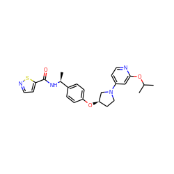 CC(C)Oc1cc(N2CC[C@@H](Oc3ccc([C@H](C)NC(=O)c4ccns4)cc3)C2)ccn1 ZINC000169709397