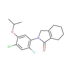 CC(C)Oc1cc(N2CC3=C(CCCC3)C2=O)c(F)cc1Cl ZINC000103208879