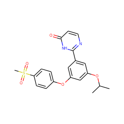 CC(C)Oc1cc(Oc2ccc(S(C)(=O)=O)cc2)cc(-c2nccc(=O)[nH]2)c1 ZINC000096273773